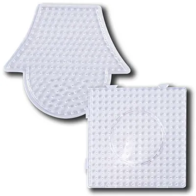 Immagine prodotto di 2 Maxi Stencil per perline da ricamo - Tamponi trasparenti per perline da 10 mm, Creazioni creative per bambini
