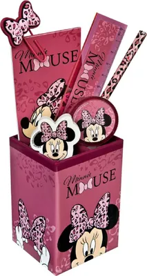 Immagine prodotto di Astuccio per matite Minnie Mouse Set da 7 pezzi per la scrittura con design Disney
