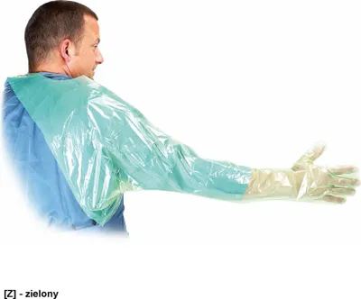 Zdjęcie produktu dla KRU-RINSO - Rękawice rektalne/inseminacyjne z ochraniaczem ramienia, dł. 95 cm , grub. 0,025 mm, 50 sztuk.