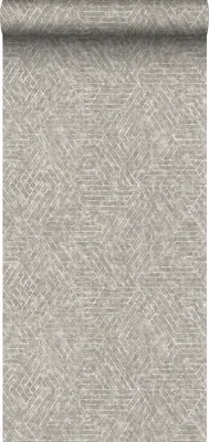 Zdjęcie produktu dla Sanders & Sanders Tapeta linie graficzne ciemny beż 53 cm x 10 m
