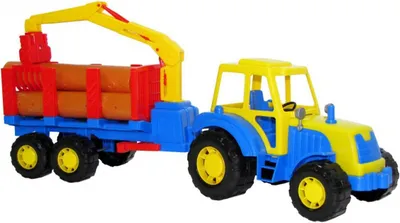 Produktbild von Little Farmer Traktor mit Holztransporter und Kranarm