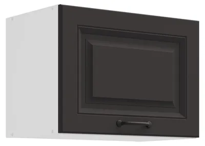 Produktbild von Aufsatzschrank Hochschrank 50 cm STILO Grau + Weiss Küchenzeile Küchenblock Küche Landhaus