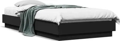 Produktbild von Design Bettgestell Schwarz 90x200 cm Holzwerkstoff, Klassische Betten 2024 Neu