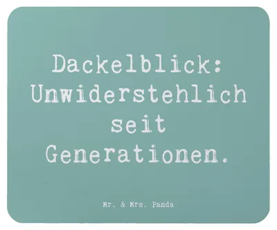 Produktbild von Mr. & Mrs. Panda Mouse Pad Spruch Kurzhaardackel Dackelblick - Meeresbrise - Geschenk, mauspad laptop, Dackel Wesen, Hunderassen Eigenschaften, Loyalität, Hundeliebhaber