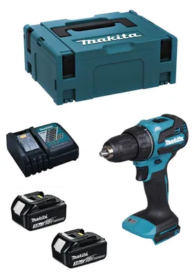 Produktbild von Bohrschrauber MAKITA DDF490RFJ (2 x 3,0 Ah + DC18RC + MAKPAC 2)