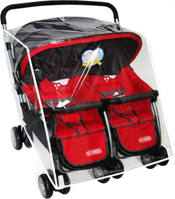 Immagine prodotto di Parapioggia per passeggino gemellare - 82x94x89cm, universale, per tutte le stagioni - per gemelli, protezione dalla pioggia e dagli schizzi