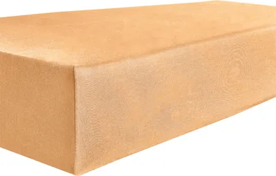 Produktbild von Kneer Topper Spannbetttuch Qualität 22 Vario-Stretch Farbe 61 mango Größe  160x200x4-12cm