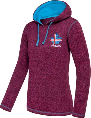 Zdjęcie produktu dla Bluza polarowa Nebulus JAKE damska, ciepła bluza z kapturem, P5244 - Damska, fuksja-malibu, XL/42