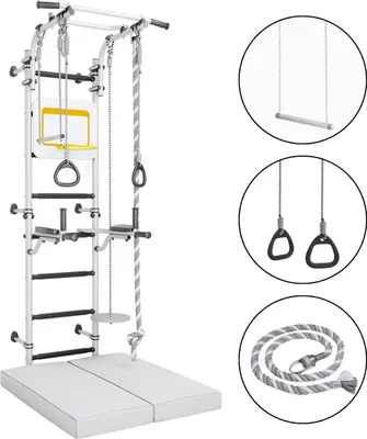 Produktbild von Kometa Sprossenwand  Klettergerüst indoor Next-1 Max, Weiß/Schwarz, Set
