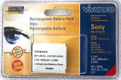 Produktbild von "ViVanco™LiIon Akku 3,7V für Nikon EN EL8 EL 8 ENEL8 etc"
