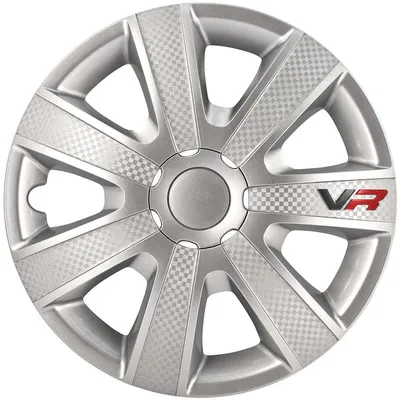 Immagine prodotto di Set di 4 copricerchi da 15'' effetto carbonio argento
