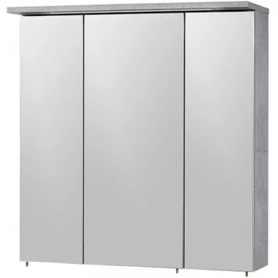 Produktbild von Spiegelschrank Möbelpartner Profil 70,5 x 16 x 72,3 cm steingrau 3-türig