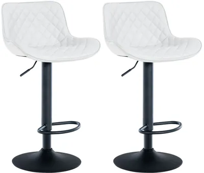 Produktbild von 2er Set Barhocker Minosa Kunstleder weiß