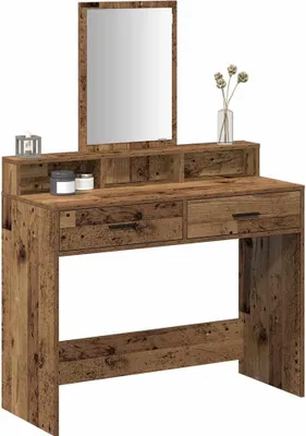 Obrázok produktu pre vidaXL Toaletný stolík s policou z regenerovaného dreva 100 x 41 x 140 cm materiál na báze dreva