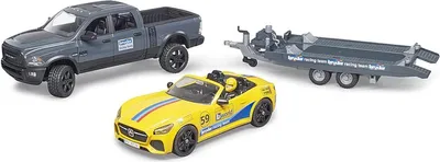 Image de Bruder Off-road car RAM avec voiture de sport et figurine