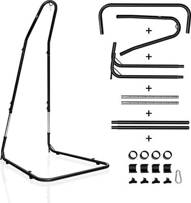 Produktbild von COSTWAY Hängestuhlgestell 150kg Belastbarkeit, Hängesesselgestell Metall, Hängesitzständer Hängestuhlständer, Hängesitz Gestell 195-235cm höhenverstellbar
