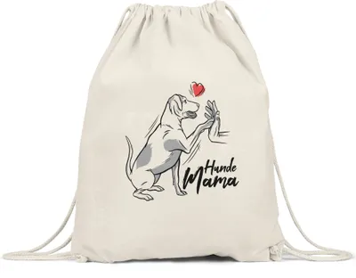 Produktbild von Hundemama Turnbeutel Gymsack Mit Hund Motiv Für Hundebesitzer Hundeliebhaber
