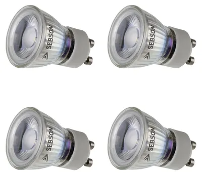 Produktbild von 4x LED Lampen GU10 warmweiss 3W ø35m 230V Leuchtmittel Spot Strahler COB SEBSON