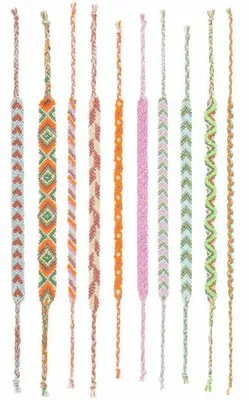 Produktbild von DIY Freundschaftsarmbänder Set, Neon Mix, 10 x 8 m Stickgarn in 10 verschiedenen Farben, 100 % Baumwolle und Neon 100% Polyester