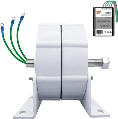 Obrázek produktu pro Větrný generátor, nízké otáčky, vysoká účinnost, dvojitý se základnou, 500W, 12V