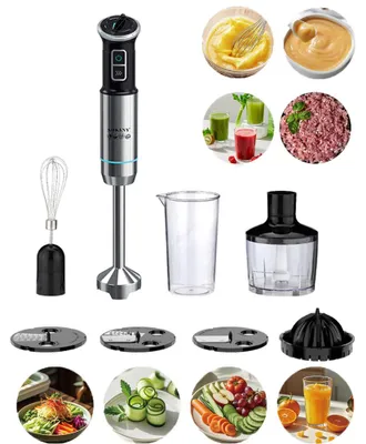 Produktbild von SOKANY 8-in-1-Stabmixer-Set 1500 W, stufenlose Geschwindigkeitsregelung, Schwarz, Silber