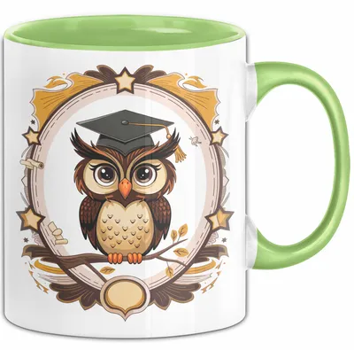Produktbild von Eulenliebhaber Tasse Geschenkidee für Nachtwesen Fans (Grün)