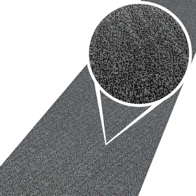 Produktbild von Teppichläufer Küchenläufer Premium Flur Läufer Textil TAMARA Grau Gewebt Rauschen Robust Breite 50cm Länge 100cm