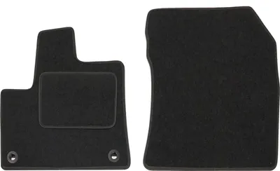 Image de Tapis De Sol Noir Velours Pour Fiat Doblo Depuis 2022 2pcs, Ajustement précis, Base Antidérapante, Renforcée dans la Zone de la Pédale