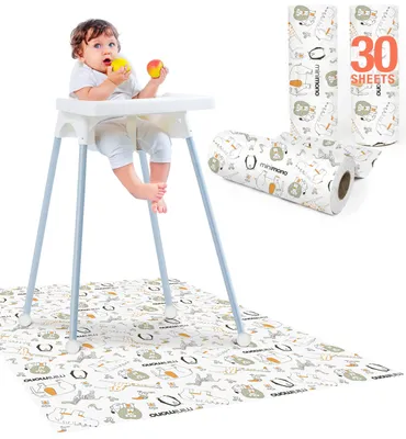 Immagine prodotto di Coprimacchia impermeabile per bambini, confezione da 30 pezzi, dimensioni 101,6 x 119,4 cm, ideale per la sedia da bambino