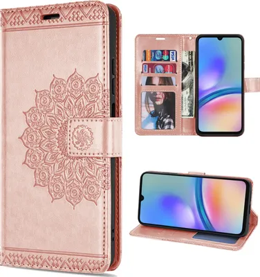 Produktbild von Handy Tasche für Samsung Galaxy A05s Hülle Handyhülle Klapphülle Wallet Case in Rosegold
