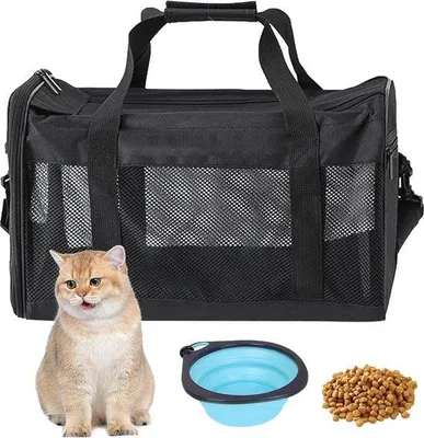 Obrázok produktu pre Prepravka pre mačky a psov – skladateľná prepravka pre mačky a psov s príslušenstvom (42 x 27 x 28 cm)