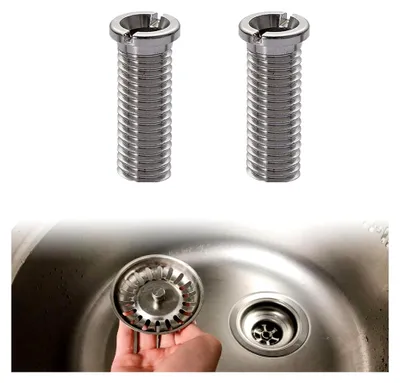 Produktbild von Hohlschraube Spüle,Küchenspüle Korbsieb Schraube,Hohlschraube für Siebkorbventile, M12 x 35 mm Rostfreier Stahl Abflusssieb Schraube,für Spülbecken Waschbecken Siebkorb Küche Bad,2 Stück