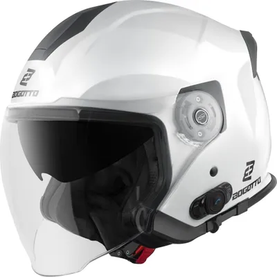 Zdjęcie produktu dla Kask jetowy Bluetooth Bogotto H586 BT, biały, rozmiar XL