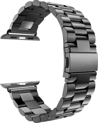 Produktbild von Edelstahl Metall Armband Für Apple Watch 2 3 4 5 6 7 8 SE Schwarz 42/44/45
