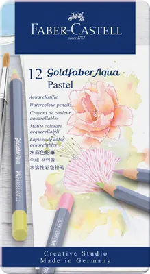 Produktbild von Faber-Castell - Aquarellstifte Set 12-teilig Goldfaber Aqua Pastell