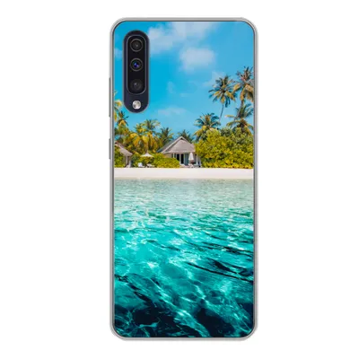 Produktbild von MuchoWow® Handyhülle Schutzhülle Hülle für Samsung Galaxy A50 Strand - Palmen - Meer Silikon Softcase Handy Hülle - Mobiltelefonhülle