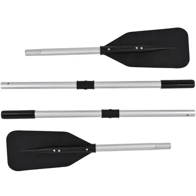 Image de NEMAXX® Professional  Lot de 2 pagaies 155 cm aluminium pour bateau gonflable 330/380 cm ergonomiques anti-twist sink-stop kayak canoë bateau rames