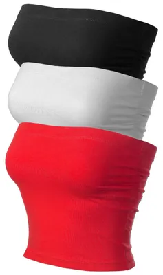 Immagine prodotto di MixMatchy, confezione da 3 top aderenti da donna con dettagli arricciati sui lati, modello a doppio strato