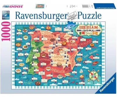 Produktbild von Ravensburger Puzzle 1000 Map Of Iberia Wines 12+ Yearbeschädigt