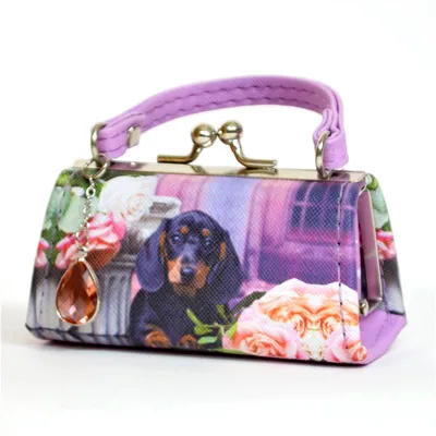 Produktbild von Mario Moreno Geldbörse Dackel mit Rosen Hund Portemonnaie Mini Bag Münzbörse NEU
