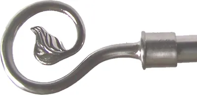 Produktbild von BASIT Gardinenstange selber zusammenstellen Edelstahl look Metall Ø 16mm Einzelteile