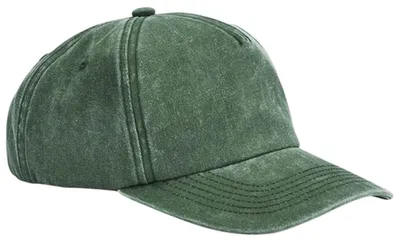 Image de Beechfield - Casquette de baseball « Relaxed » 5 panneaux FK1857 (taille unique) (vert bouteille vintage)