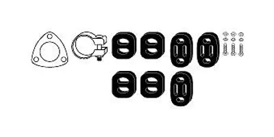 Produktbild von HJS 82 14 1739 Montagesatz Auspuffanlage Abgasanlage für OPEL Calibra A (C89)