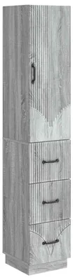 Immagine prodotto di Set di armadietti vidaXL, 2 pezzi, grigio Sonoma, 33 x 34,5 x 87 cm, materiale a base di legno