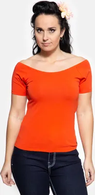 Produktbild von Queen Kerosin U-Boot Damen Shirt Farbe: Orange, Grösse: XS