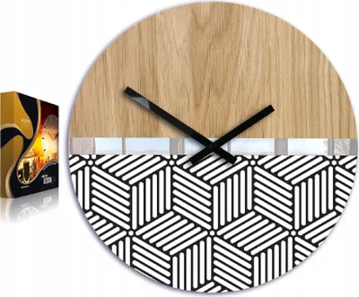 Produktbild von ModernClock, Eichenholz Uhr, wanduhr holz, wanduhr, echo 33cm