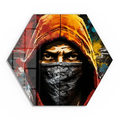 Produktbild von DEQOART Glasbild Echtglas 55x48 cm 'Urbane Mystik' Wandbild Bild modern Deko
