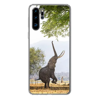 Produktbild von MuchoWow® Handyhülle Schutzhülle Hülle für Huawei P30 Pro Elefant - Baum - Blätter Silikon Softcase Handy Hülle - Schutzdeckel