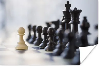 Produktbild von MuchoWow® Poster Schwarz gewinnt beim Schach 60x40 cm - Schlafzimmerdekoration