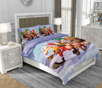 Immagine prodotto di Biancheria da letto 200x220 cm + 2x70x80 cm, set 3 pezzi, 100% cotone, cerniera, multicolore - SOVIO | So.8007